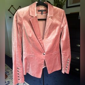White House Black Market Dusty Rose Velvet Blazer